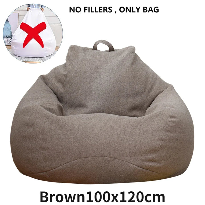 Large Bean Bag Chair Sofa Cover Comfortable Outdoor Lazy Seat Bag Couch Cover without Filler And Replacement Sofa Inner Liner