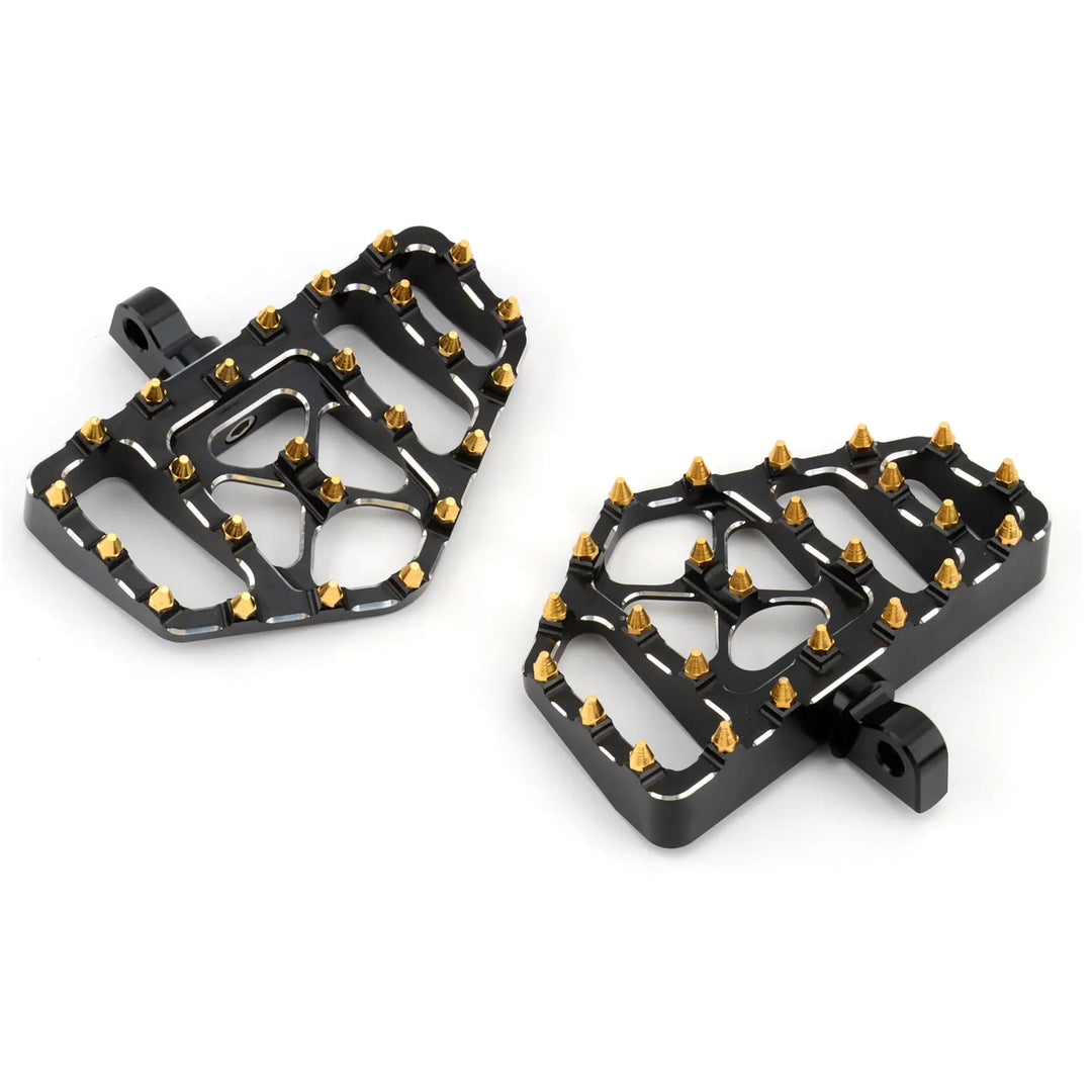 Motorcycle MX Foot Pegs Wide Fat Floorboards Footrests Pedals Peg For Harley Sportster XL 1200 883 Dyna FXDF FLH Bobber Street