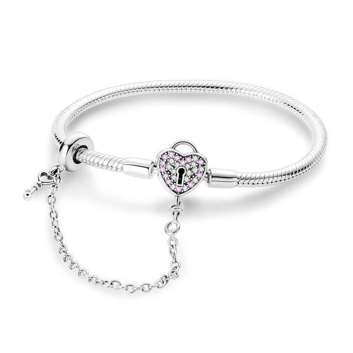 Silver Plated Stars Heart Shape Butterflies Clover Clasp Bracelet for Women Fit Original Charms Beads DIY Making Gift