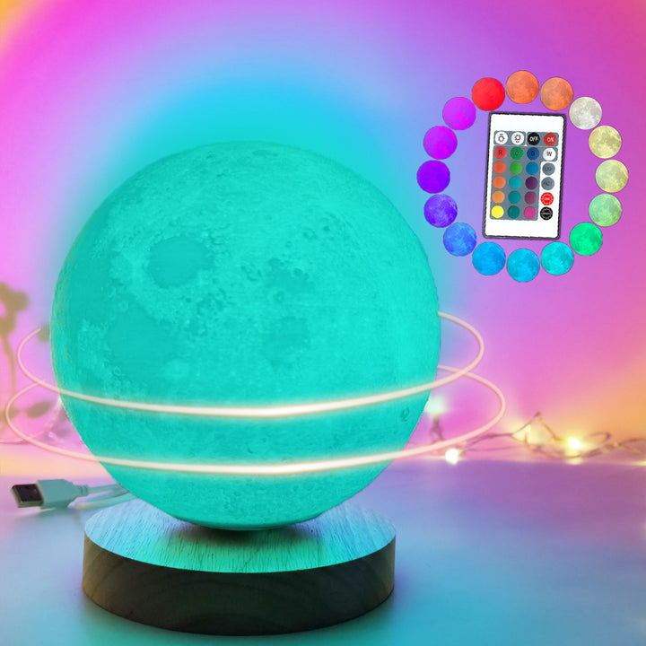 Rotating Moon lamp with speaker