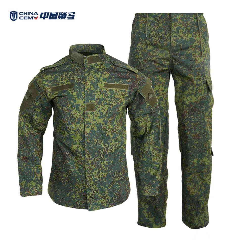 Tactical Combat Suit Russian Camouflage Suit U.S Training Clothing Uniform Wear-resistant Cargo Jacket and Trouser