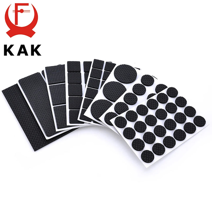 KAK 1-24PCS Self Adhesive Furniture Leg Feet Rug Felt Pads Anti Slip Mat  Bumper Damper For Chair Table Protector Hardware