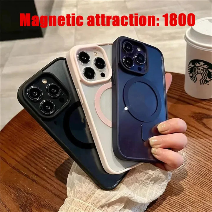 Luxury Magnetic Wireless Charge For Magsafe Case for iPhone 15 14 Plus 13 12 11 Pro Max Shockproof Soft Transparent Bumper Cover