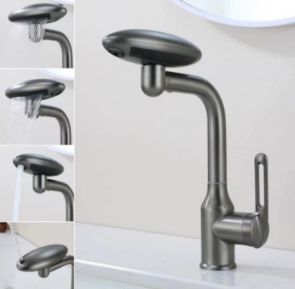 【 Four mold water outlet 】 UFO faucet, washbasin, bathroom universal adjustable bathroom basin faucet