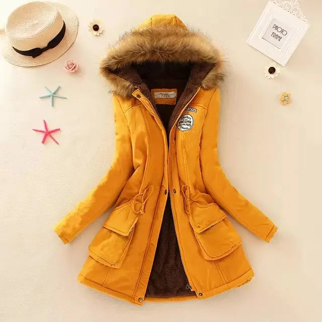 2023 New Autumn Winter Women Cotton Jacket Padded Casual Slim Coat Emboridery Hooded Parkas Wadded Warm Overcoat Fashion Parkas