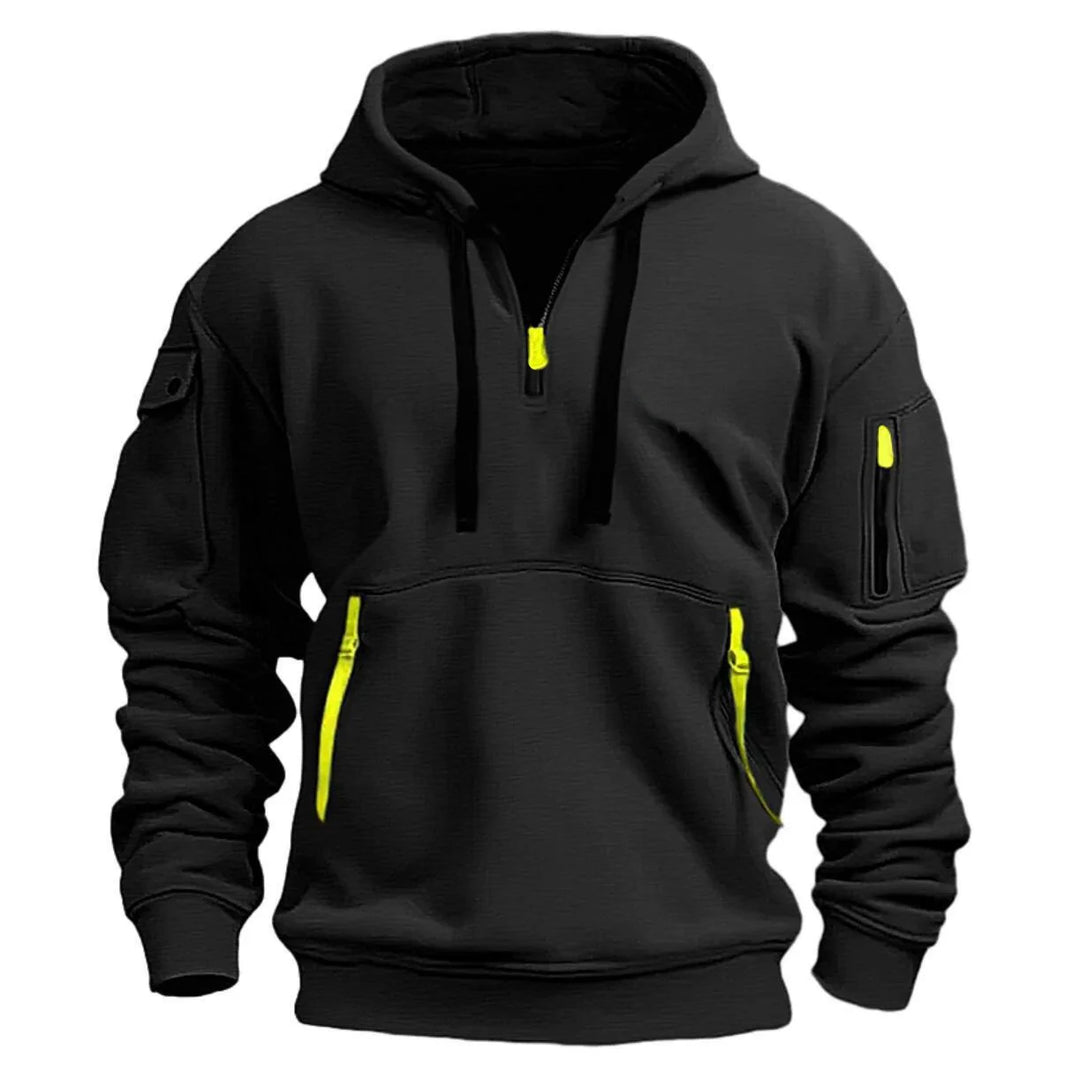 Men’s Zipper Fleece Pullover Hoodie