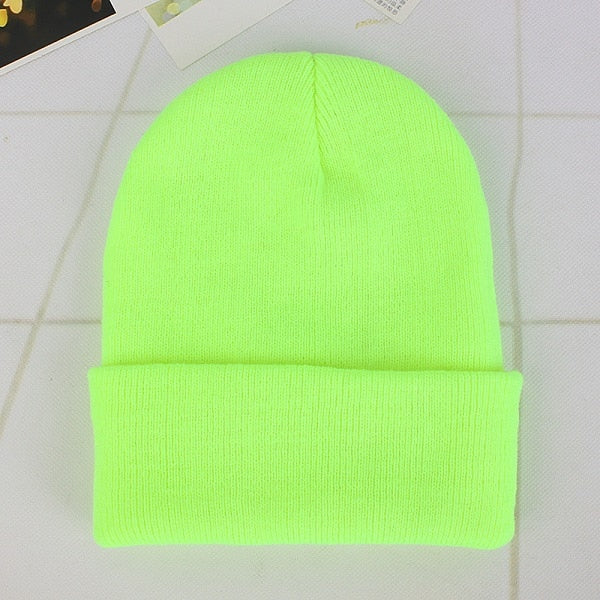 Woman’s Solid Knitted Winter Beanies