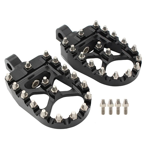 Motorcycle MX Foot Pegs Wide Fat Floorboards Footrests Pedals Peg For Harley Sportster XL 1200 883 Dyna FXDF FLH Bobber Street