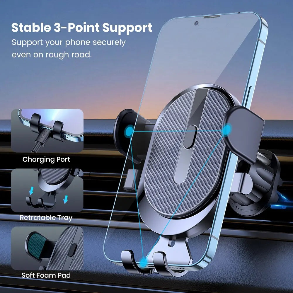 Car Phone Holder Mount Air Vent Clip Universal Mount Mobile Cell Stand GPS Support For iPhone 15 Promax Xiaomi Samsung Huawei