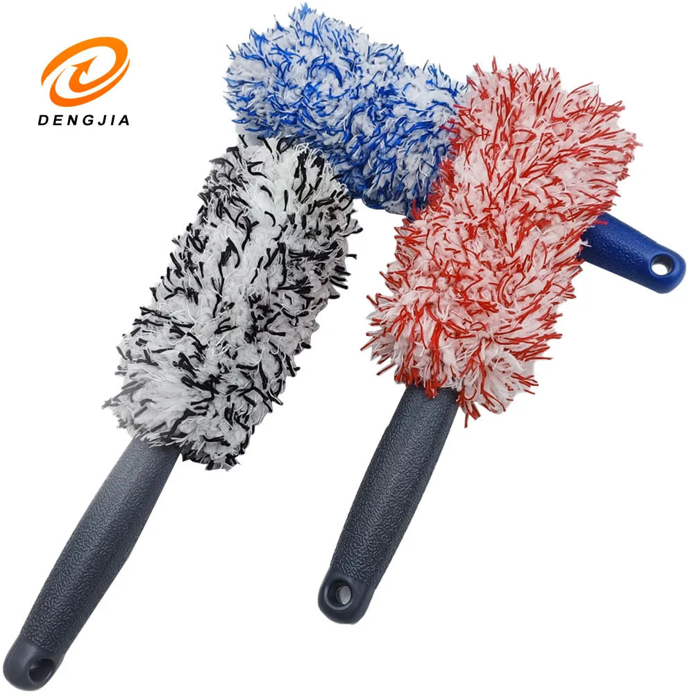 Plush Microfiber Tire Rim Wheel Hub Cleaning Brush Car Beauty Car Wash Brush Maintenance Tools Cleaning Supplies