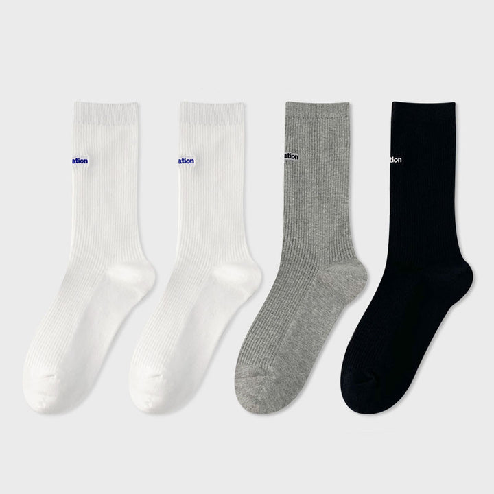 Woman’s Mid Tube Cotton Socks