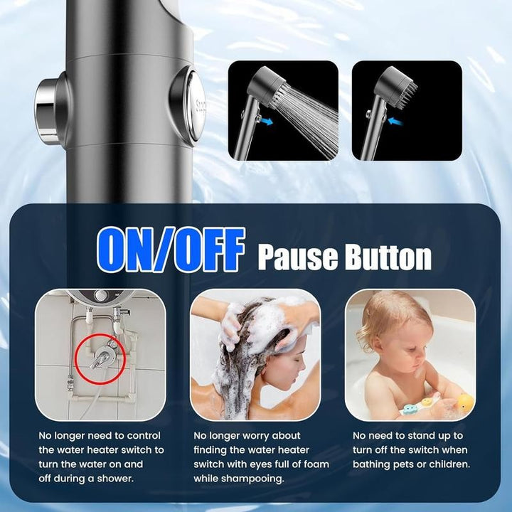 3 Mode Shower set (Shower Head/Adapter/Water Pipe/FilterElement)