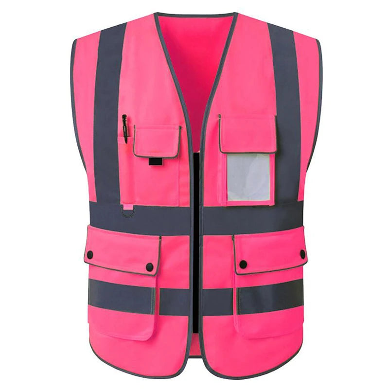 Size S-4XL High Visibility Road Working Reflective Vest Outdoor Motorcycle Cycling Safety Waistcoat Clothing Reflective Jacket