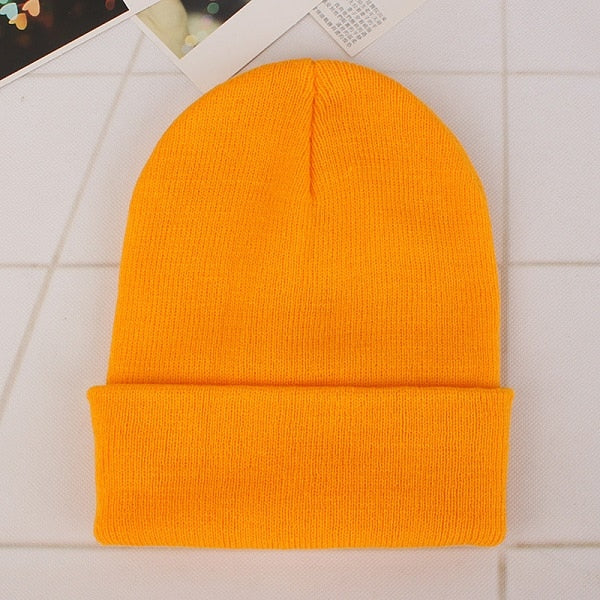 Woman’s Solid Knitted Winter Beanies