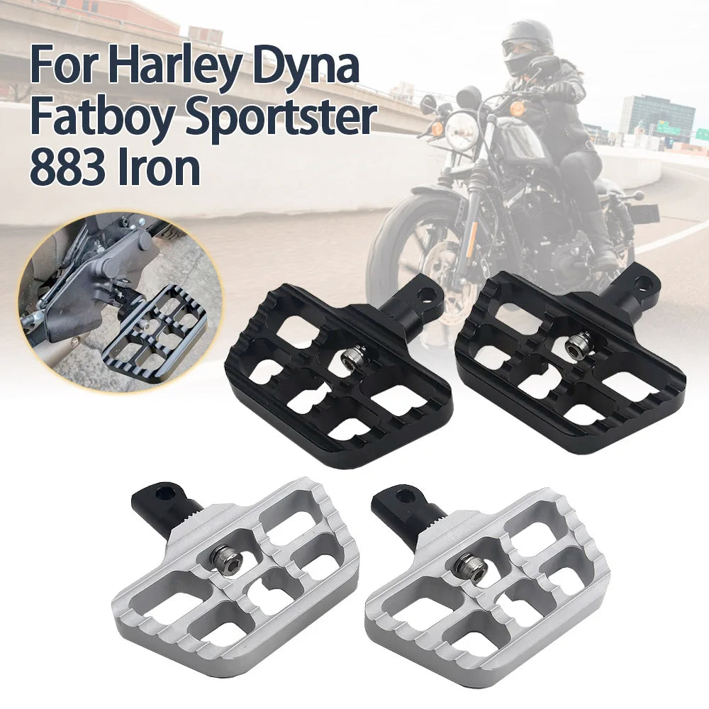 Motorcycle Floorboards Foot Pegs Bobber Footrests For Harley Touring Road King Sportster XL 883 1200 Softail Fatboy Dyna