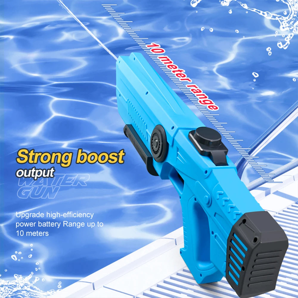 Y1 10m Range Electric Water Gun for Children and Adults Supports Automatic Water Absorption and External Water Bottle Summer Toy