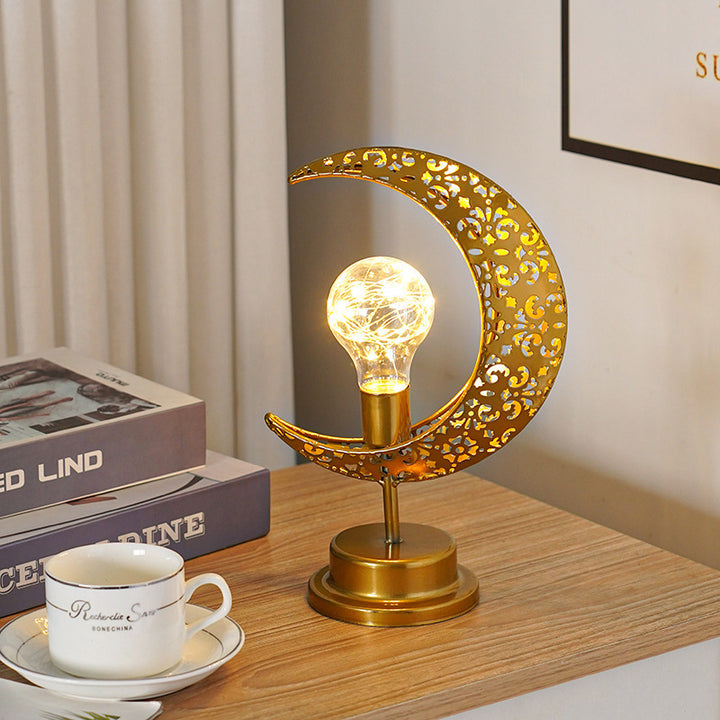 Christmas Gift Moon Lamp Ball Lamp Star Moon Lamp Muslim Festival Decorative Lamp Bedroom Desk Lamp Atmosphere Shaped Lamp