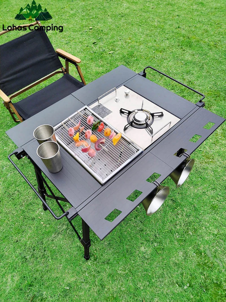 Lightweight Camping Folding IGT Grill Table