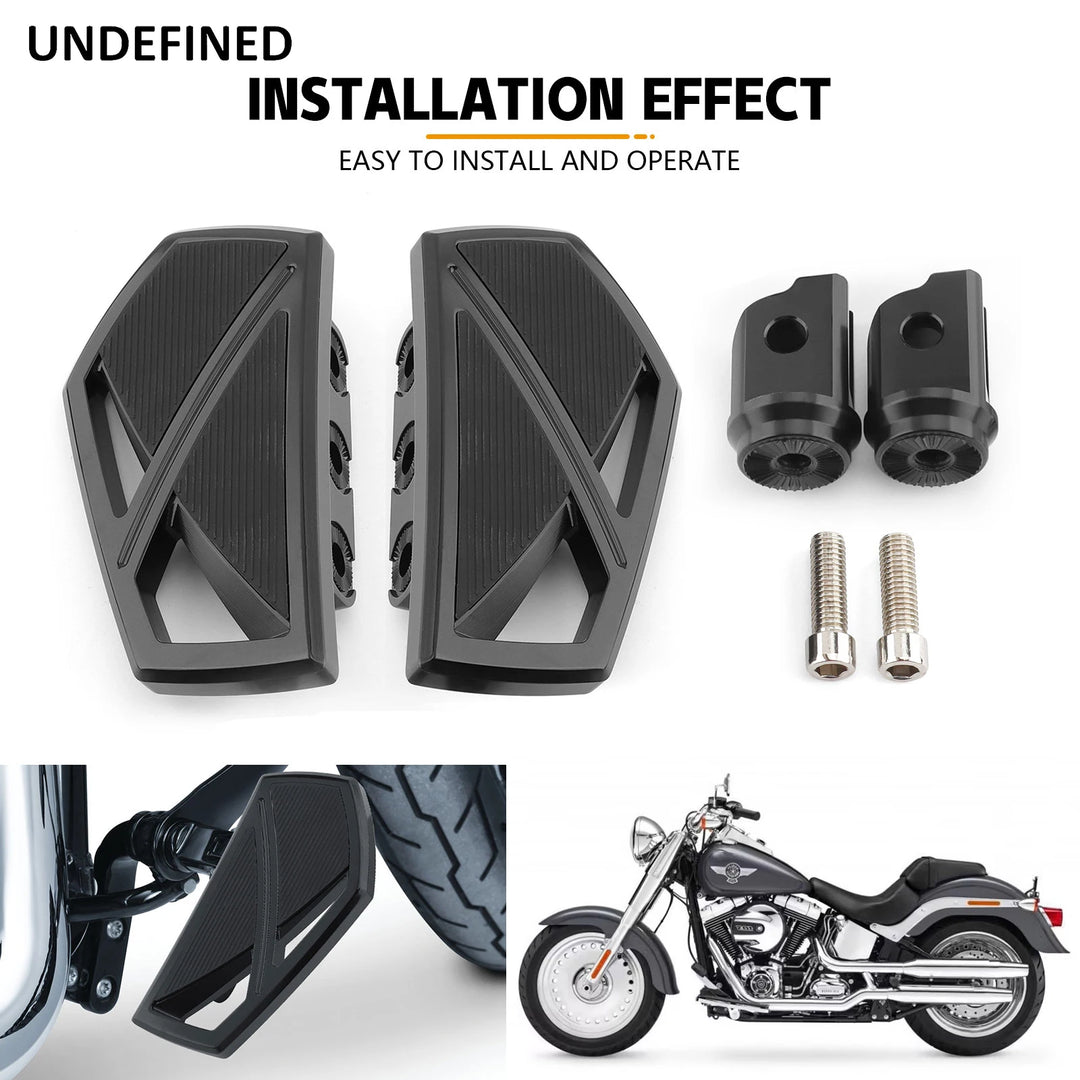 Motorcycle Floorboards Phantom Front Foot Pegs Fit for Harley 2018-2023 Softail Fat Boy Sport Glide FLSB Street Bob FXBB Fat Bob