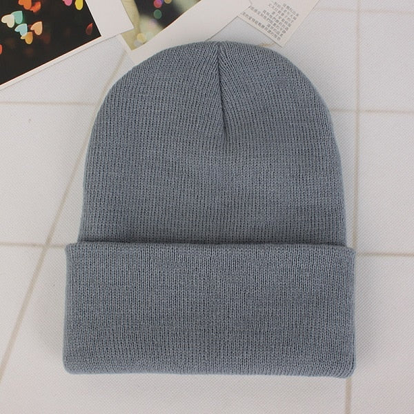 Woman’s Solid Knitted Winter Beanies