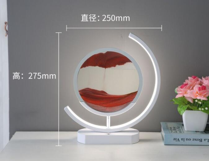 Moving Sand Art modern Desk Light Flowing Dynamic Quick Sand Painting Picture Remote Control 3D LED Table Lamp