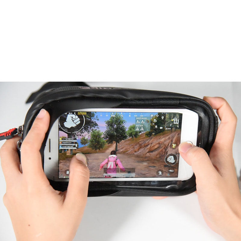 Cycling Gear Accessories Waterproof Touch Screen Phone Bag Mountain Bike Handlebar Bag