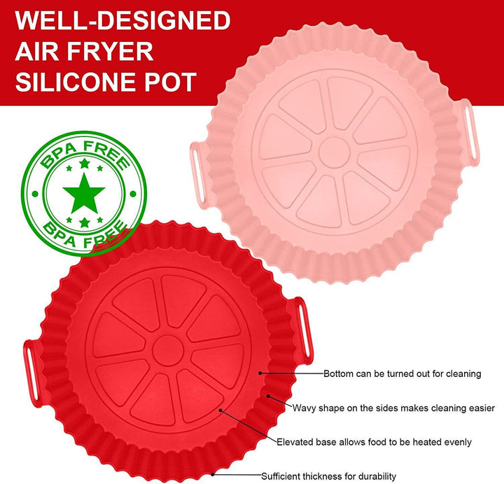 Premium Heat Resistant Silicone Air Fryer Baking Liners