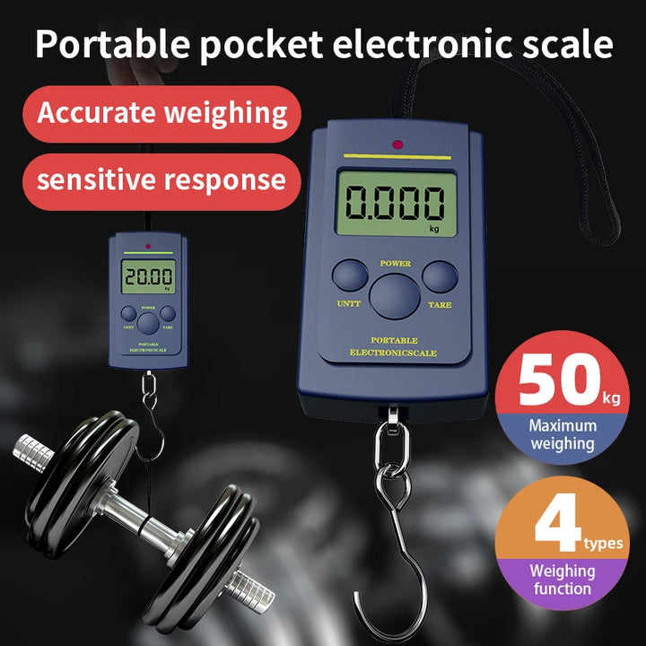 Portable Digital Multifunctional Mini Weight Scale (Up to 50kg or 110lbs)