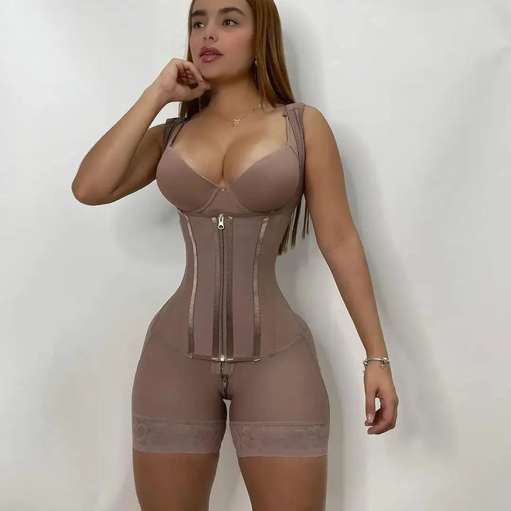 Fajas Colombianas High Compression Flatten Abdomen Butt Lifter Body Shaper with Bones Tummy Control Shapewear Waist Trainer