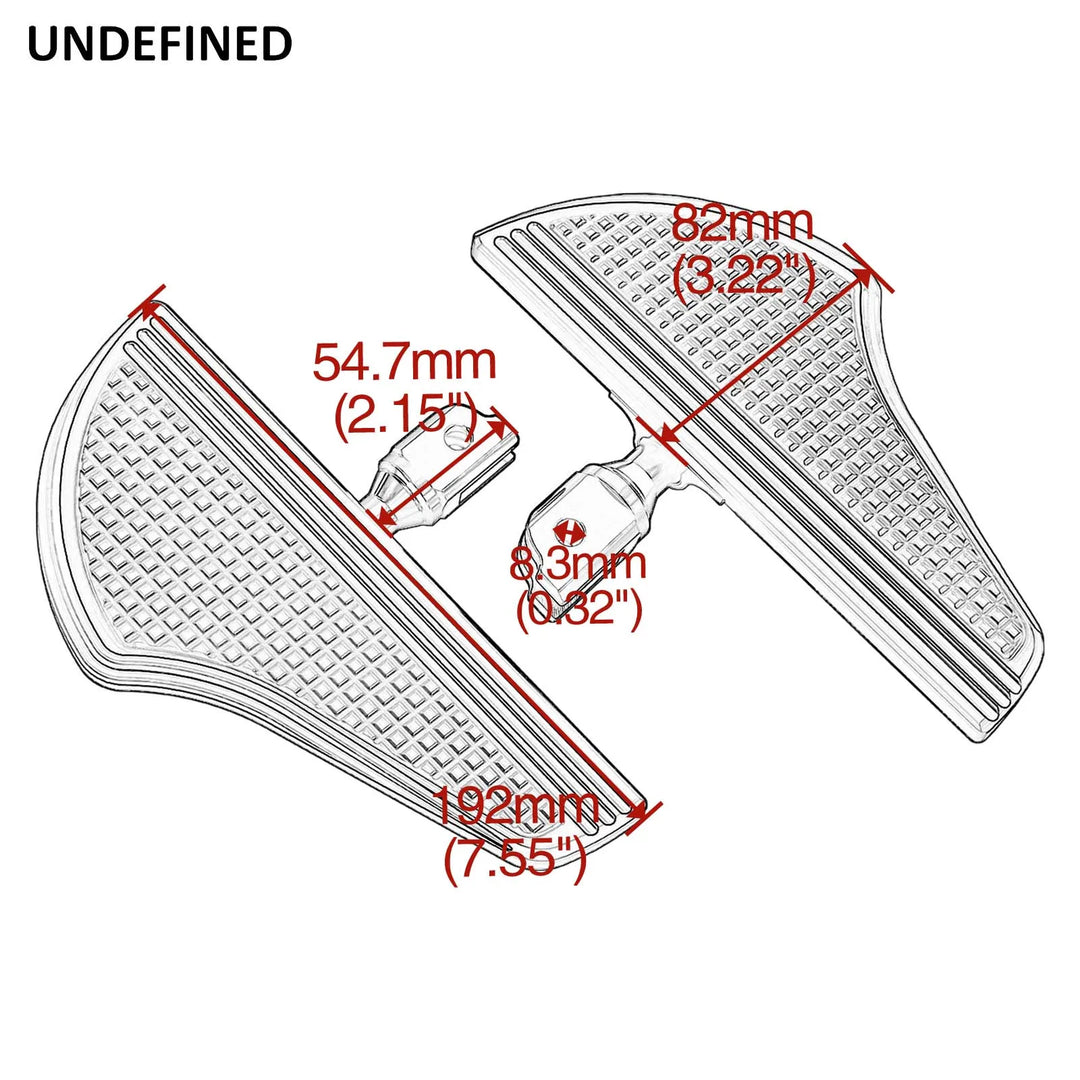 Motorcycle Floorboards Defiance Front Foot Pegs for Harley Softail Fat Boy Sport Glide FLSB Street Fat Bob FXBB Low Rider 18-23