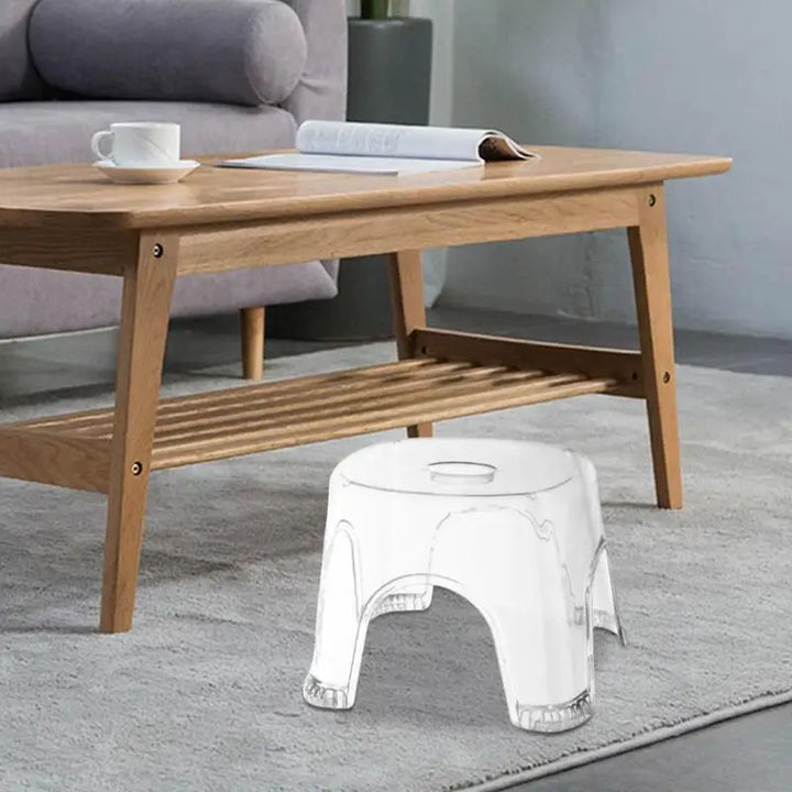 Bathroom Bath Stool Non-Slip Transparent Shoe Change Stool Toilet Thickened Plastic Low Stool for Bathroom Bedside