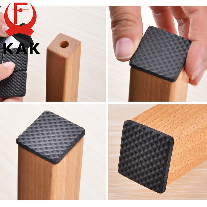 KAK 1-24PCS Self Adhesive Furniture Leg Feet Rug Felt Pads Anti Slip Mat  Bumper Damper For Chair Table Protector Hardware