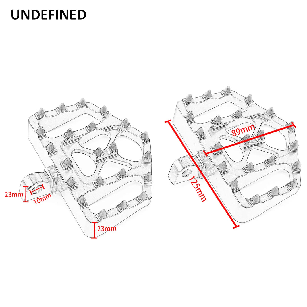 Motorcycle MX Gold Spike Floorboards Foot Pegs Bobber Footrests For Harley Touring Road King Sportster XL Softail Fatboy Dyna