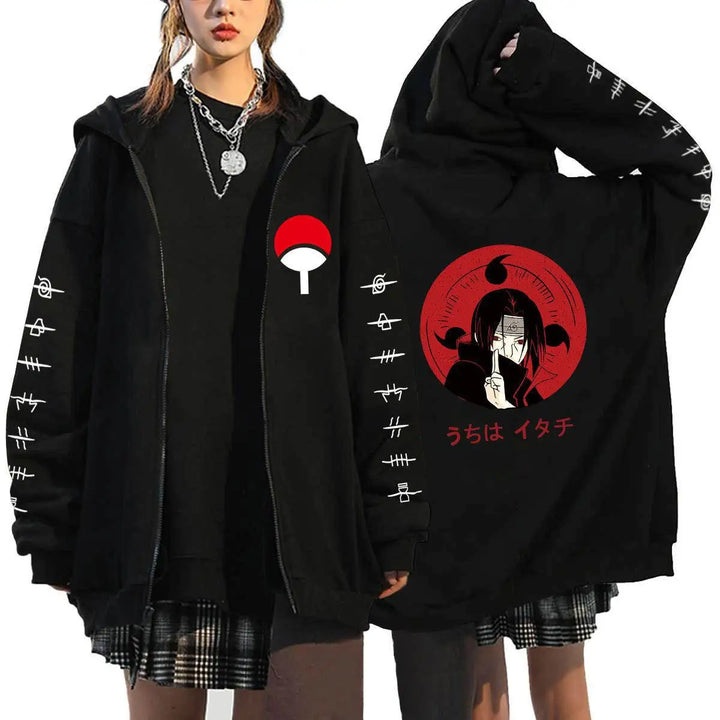 Autumn Zip Up Jacket Anime Naruto Figures Sweatshirt Men Women Plus Size Casual Clothing Harajuku Cartoon Coat Halloween Gifts