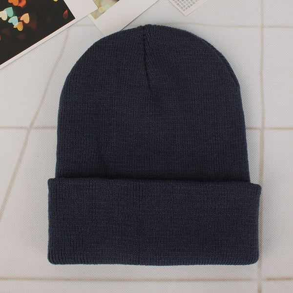 Woman’s Solid Knitted Winter Beanies