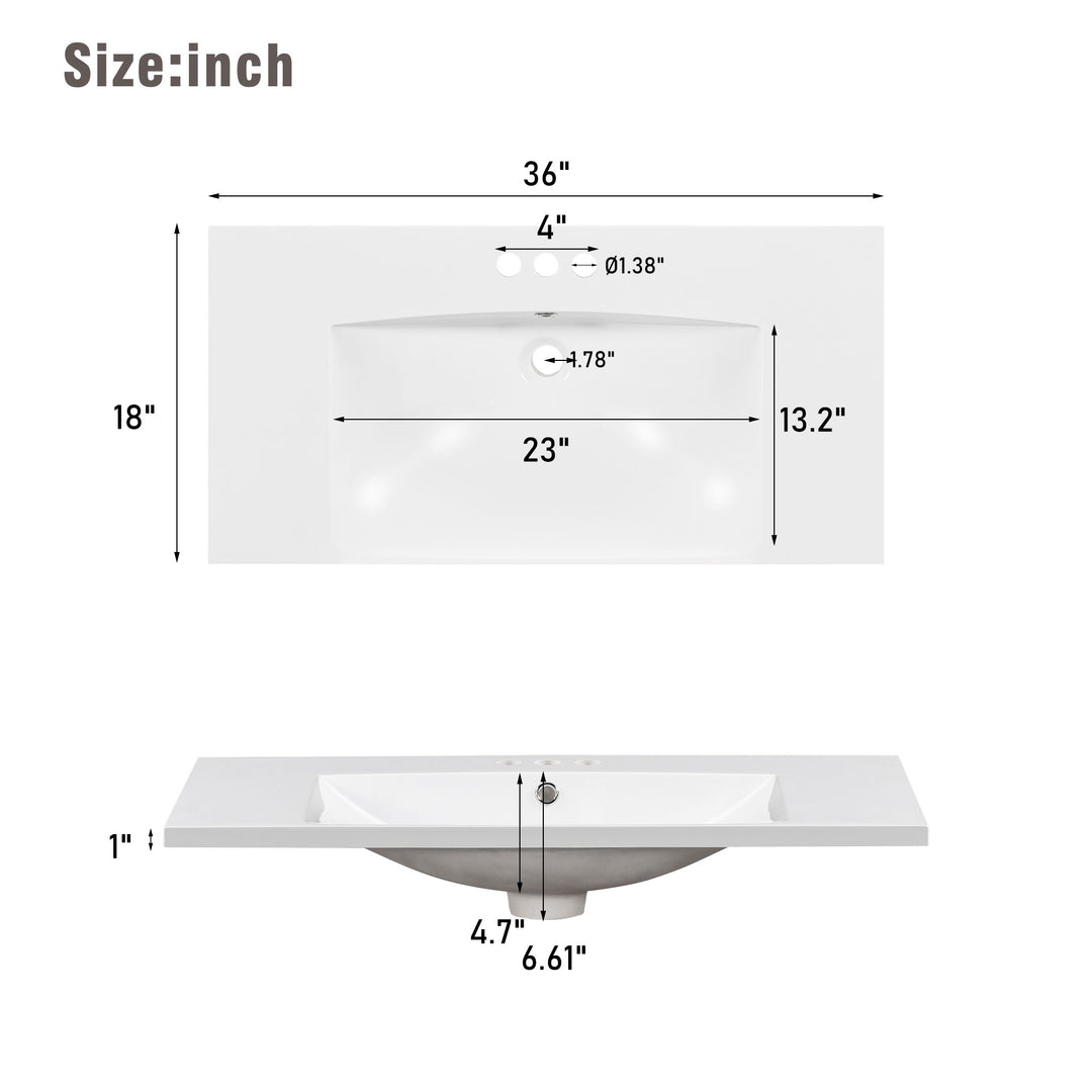 [Sink Only] 36-inch Resin Sink-Resin