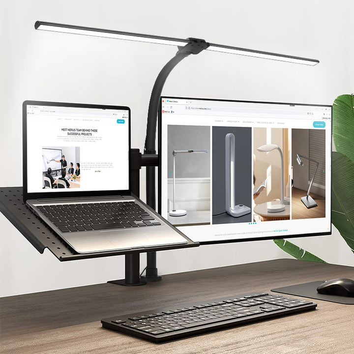 Clip on Double Headed USB Mounted Light Stand/Desk Lamp