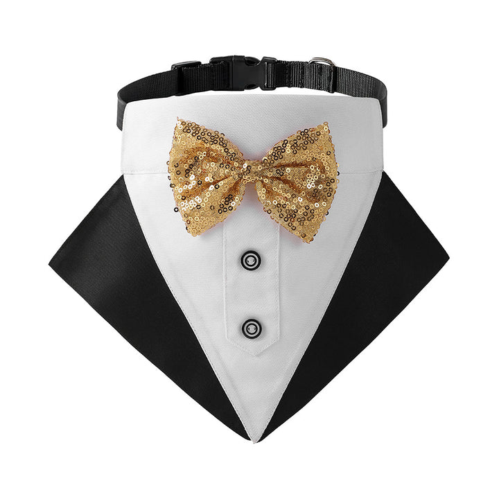 TANPOPO British style wedding suit dog bibs wedding triangle scarf pet scarf