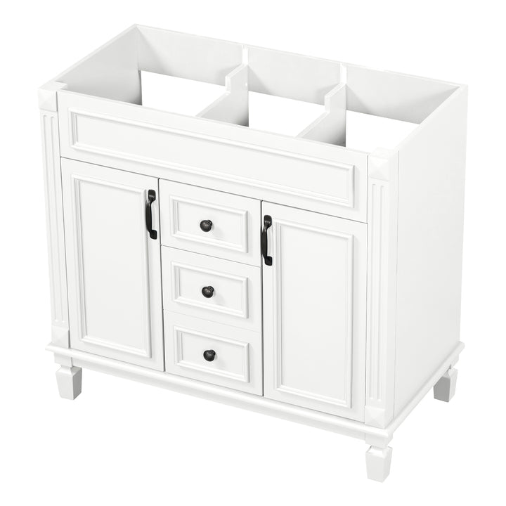 36'' Bathroom Vanity without Top Sink Cabinet only Modern Bathroom Storage Cabinet with 2 Soft Closing Doors and 2 Drawers