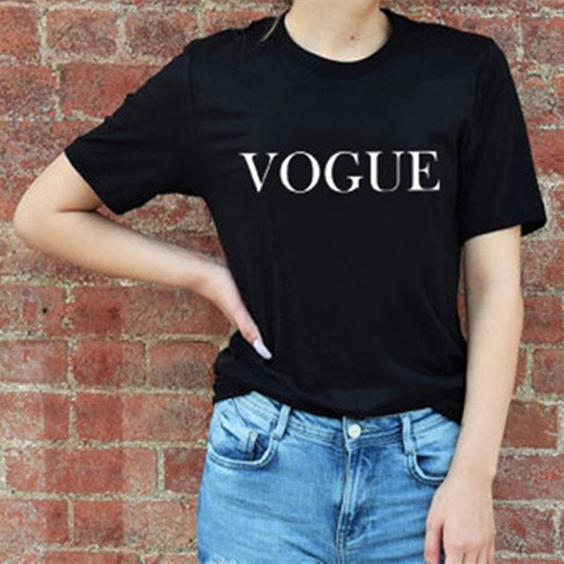 Woman’s Vogue Printed Short Sleeve T-Shirt