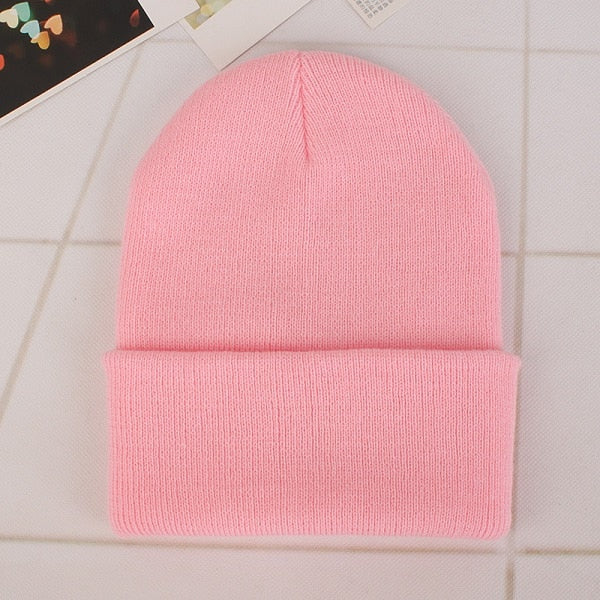 Woman’s Solid Knitted Winter Beanies