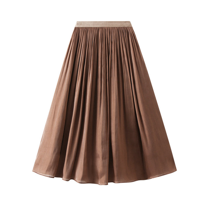 Summer's New Glazed Pearl Skirt Two-Color Willow Crepe Light Drape And Flexible Crotch Skirt