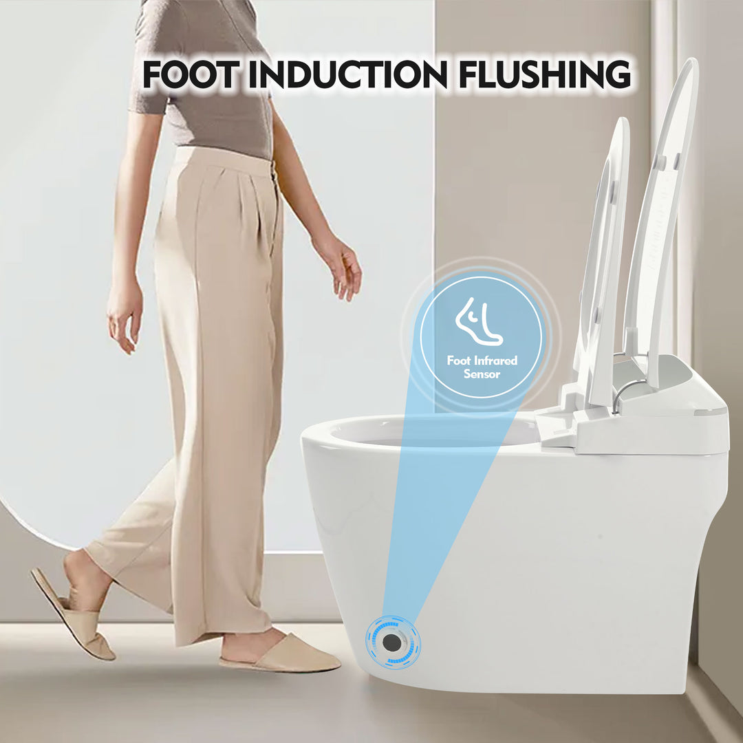 Intelligent Tankless Heated Toilet W/FootSensor