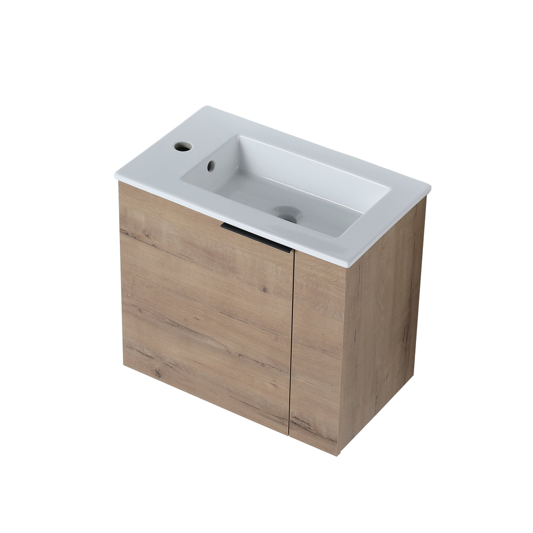 Bathroom Vanity with Sink 22 Inch for Small Bathroom,Floating Bathroom Vanity with Soft Close Door,Small Bathroom Vanity with Sink, 22x13 (KD-Packing)