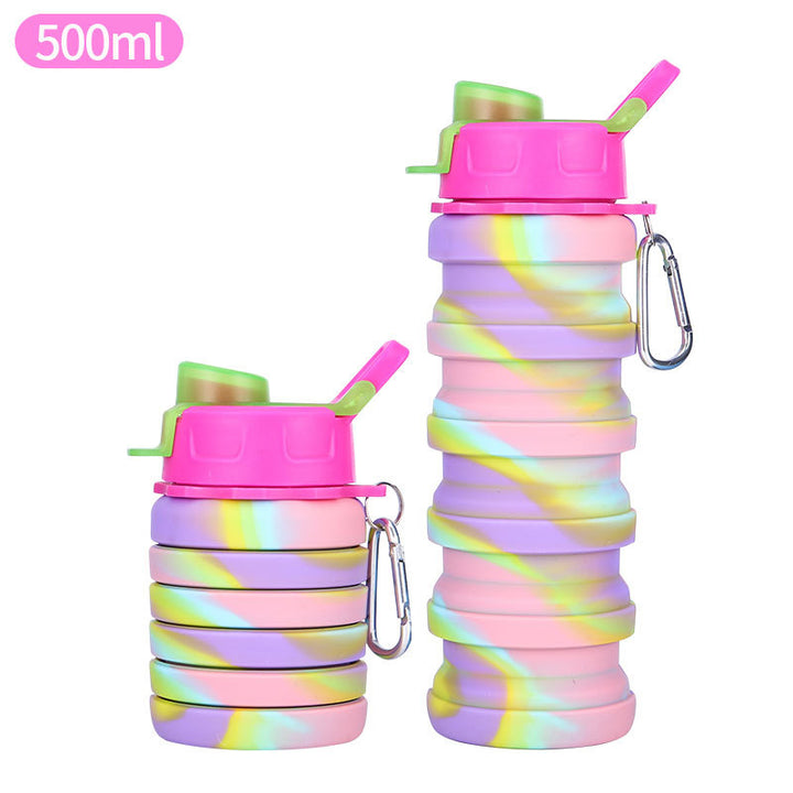 New Silicone Collapsible Sports Water Cups For Men And Women Innovative Outdoor Travel Bottles Portable Cold Water Bottles