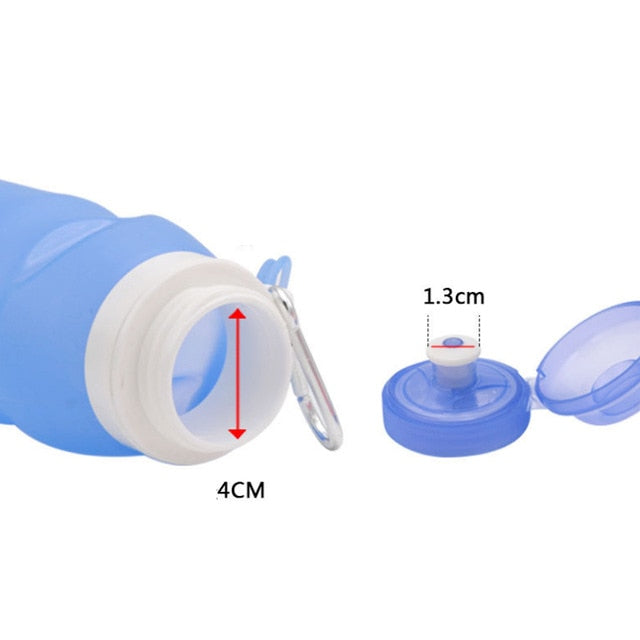 600ml Silicone Travel Water Bottle