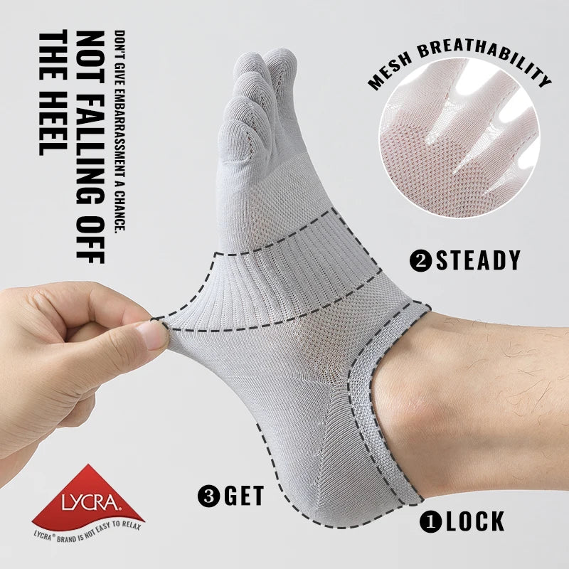 Woman’s Pure Cotton Breathable Five Toe Socks