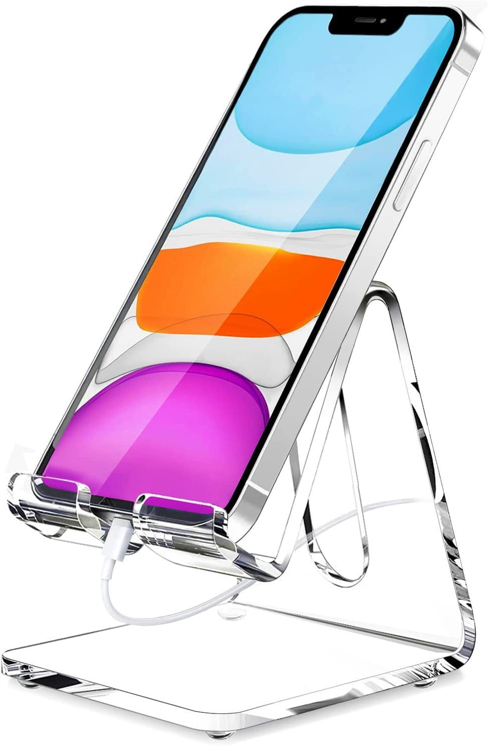 Acrylic phone stand office desk accessories desktop display mobile stand counter phone display