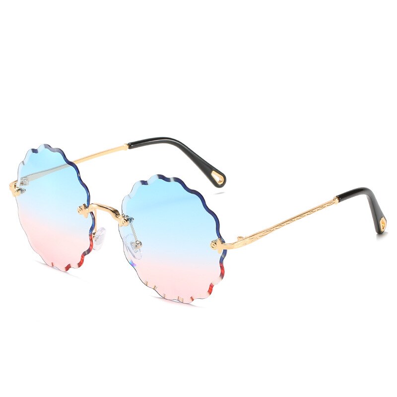 Woman’s Diamond Trim Frameless Sunglasses