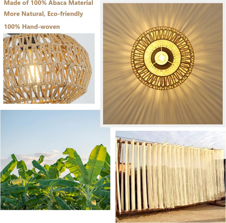 Woven Boho LED Ceiling Light